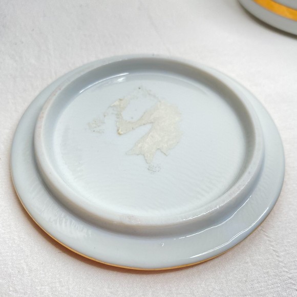 The Art Of Chokin Trinket Box Japanese Gold Trim Ceramic Bowl Engraved Lid - Picture 5 of 9